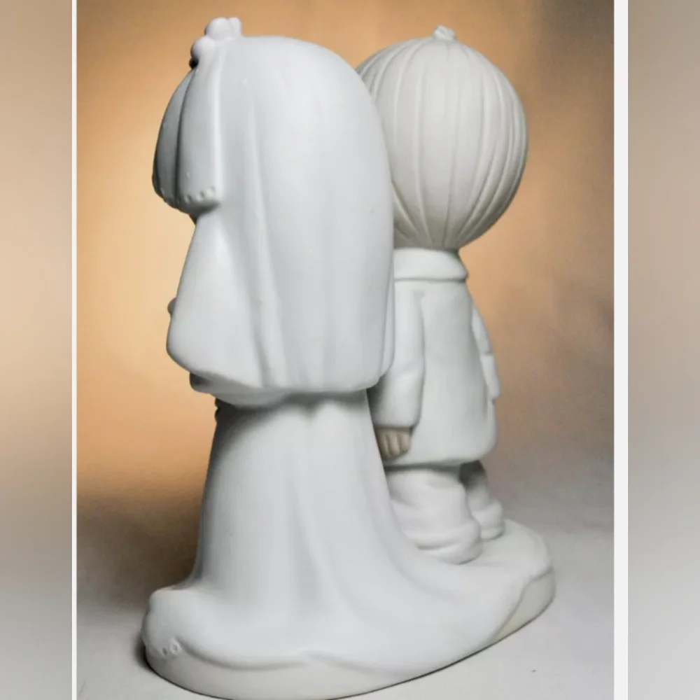 Cream and White Decorative Cake Toppers for Wedding Celebrations